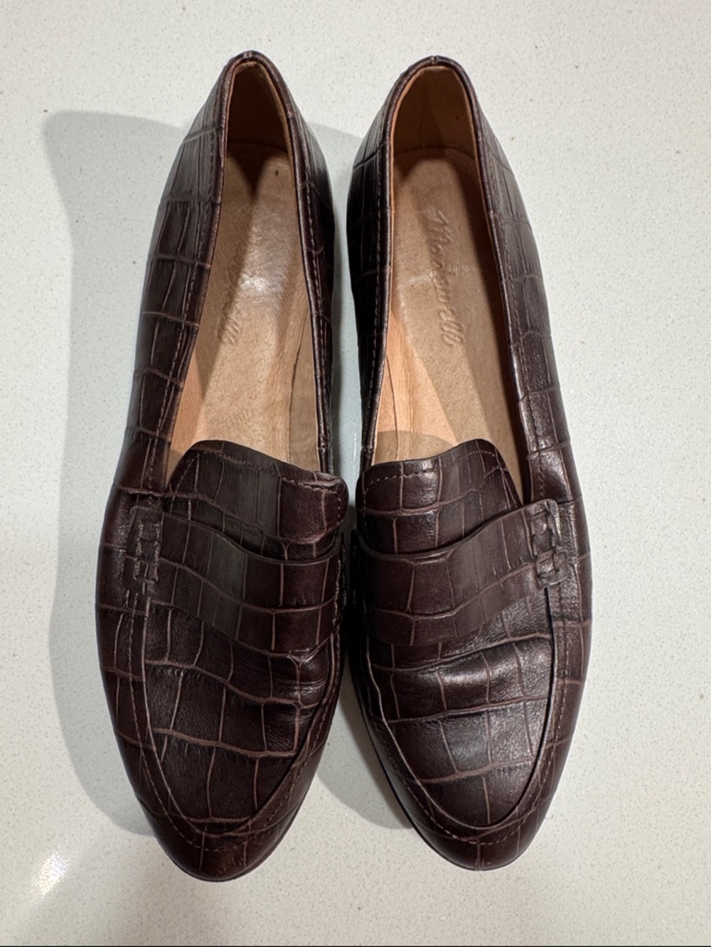 Madewell - The Alex Loafer in Croc Embossed Leather - Women’s